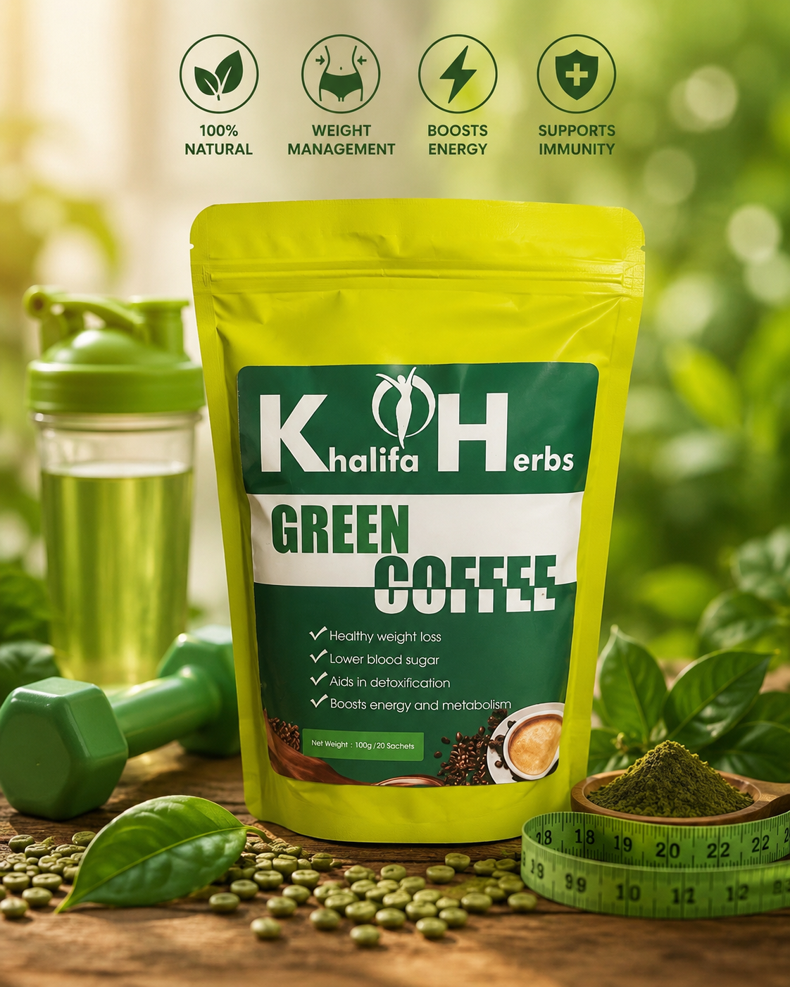 Slimming green tea coffee