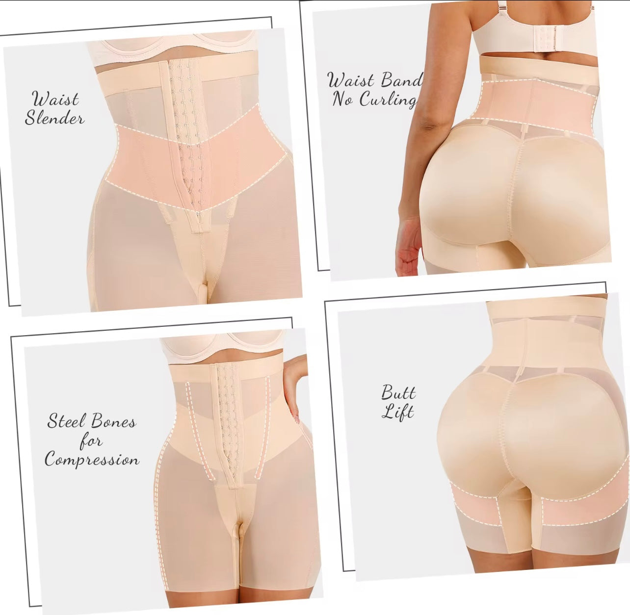 High waist & Abdomen control butt lifter