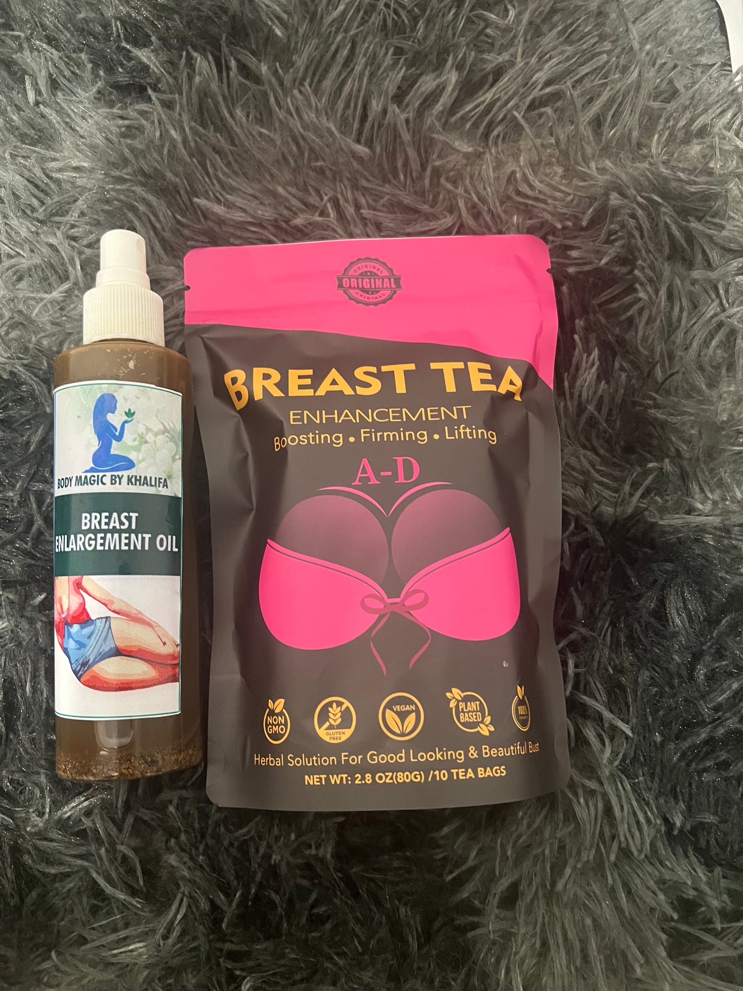 Breast enlargement oil and tea